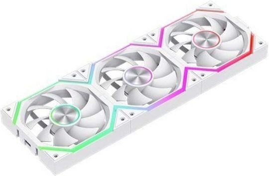 FN12A-N2 Wl-w Case Fan (800rpm) Without LED Lighting 3pcs White