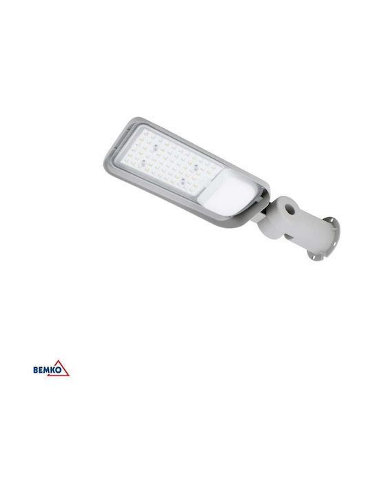 Bemko Outdoor LED Road Lamp 70W with Natural White Light IP65 Grey