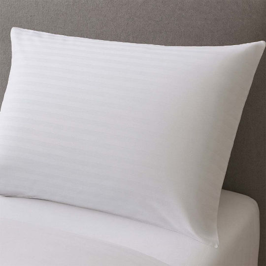 Hotel-Kissenbezug Gestreift aus Baumwolle und Polyester 70x52cm