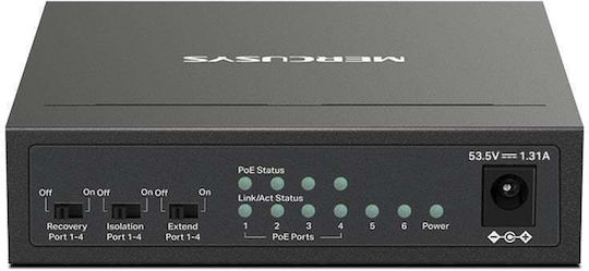 Mercusys MS106P Negestionat L2 PoE+ Comutator cu 6 Porturi Gigabit (1Gbps) Ethernet