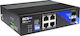 BCS BCS-B-ISP04G-2SFP Verwalteter L2 PoE+ Schalter mit 4 Gigabit (1Gbps) Ethernet-Ports