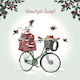 Clear Creations Swarovski Karte Quadratisch Cl2308 Weihnachten Fahrrad