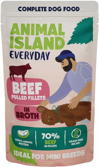 Animal Island Wet Dog Food With Beef 150gr