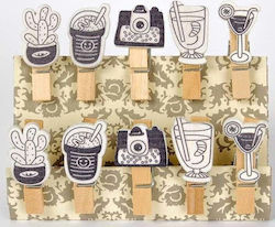 Fandy Decorative Clothespins Shapes 09