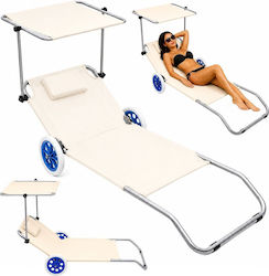 Lean Toys Aluminium Liegestuhl - Sessel Beige Lean Toys Aluminium Liegestuhl - Sessel Beige