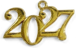 Dekoratives Metall 2027 Vergoldung 10 Stücke 1.4x1cm Glücksbringer Weihnachtsdekorationen Dekoratives Metall 2027 Vergoldung 10 Stücke 1.4x1cm Glücksbringer Weihnachtsdekorationen