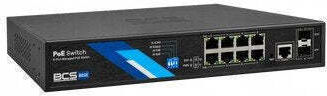 BCS BCS-B-SP08G-2SFP-M Управляем Превключвател L2 PoE+ с 8 Gigabit (1Gbps) Ethernet Порта и 2 SFP Порта