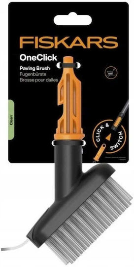 Fiskars Oneclick Perie de Curățare din Oțel pentru Trotuare, Rosturi și Pavaje