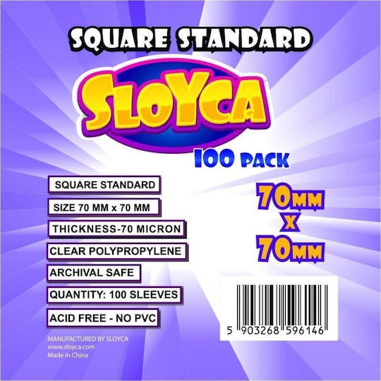 Sloyca Sleeves Square Standard 70x70mm 100 Buc Sloyca