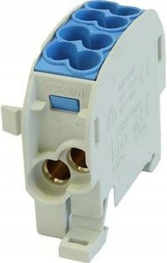 Simet Stromverteilungsblock 1 Leistungs 100a 4x2,5-25mm2 Blau Scb 25-cu 81503003