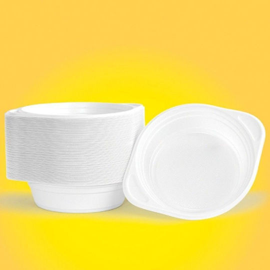 Office Products Set 100 Kunststoffschalen mit 500ml Kapazität Weiße