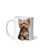 Yorkshire Terrier Dog Керамична Бяла Чаша 330ml (Персонализирана)