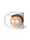 Rick And Morty Nervous Morty Cană Ceramică Albă 330ml
