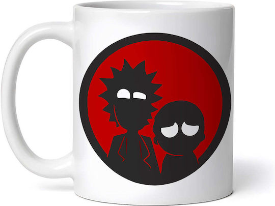Rick And Morty Sticker Cană Ceramică Albă 330ml (Personalizat)