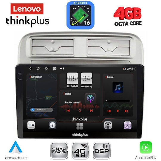Lenovo Car Audio System for Fiat Grande Punto 2005-2012 (Bluetooth/USB/WiFi/GPS/Apple CarPlay/Android Auto) with 9" Touch Screen