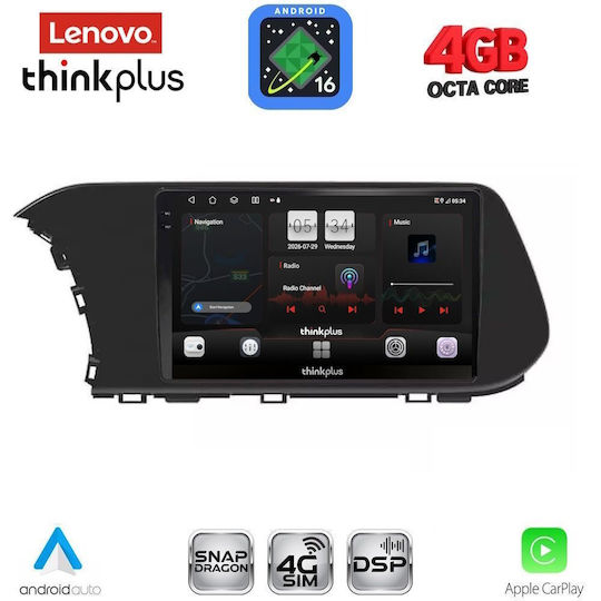 Lenovo Автомобилна Аудио Система за Hyundai i20 / Bayon 2020-2026 (Bluetooth/USB/Wi-Fi/GPS/Apple CarPlay/Android Auto) с Touch Screen 10"