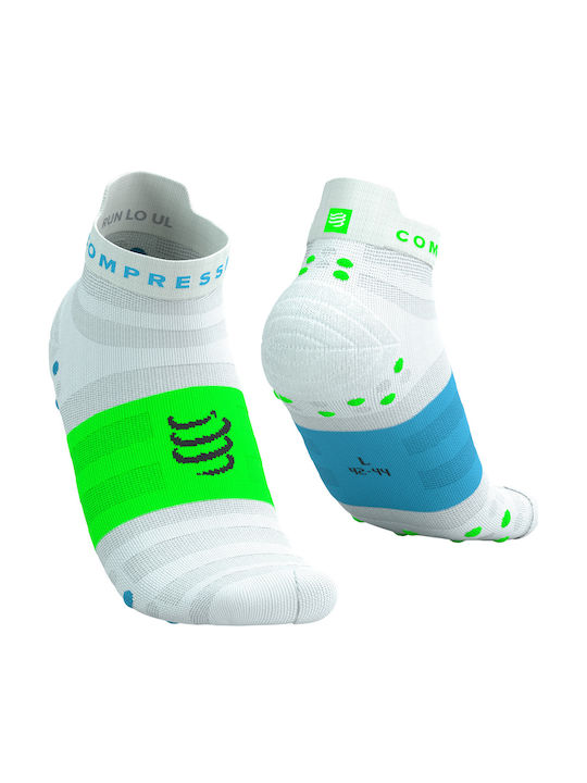 Compressport Ultralight Ciorapi de Alergare Albi 1 Pereche