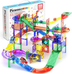 PicassoTiles Комплект Писта За Състезания 2 В 1 PicassoTiles Комплект Писта За Състезания 2 В 1