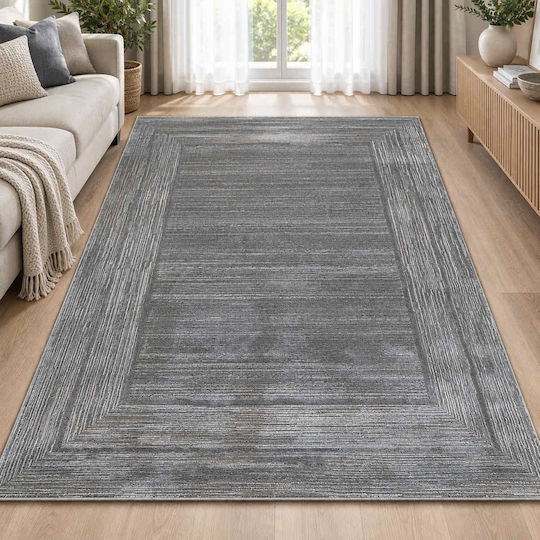 Rechteckiger Wohnzimmer Teppich Lazer Grau 160x220cm Lazer-Grau-LZ597A-160