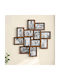 Songmics Wooden Wall Photo Frame with Brown Frame