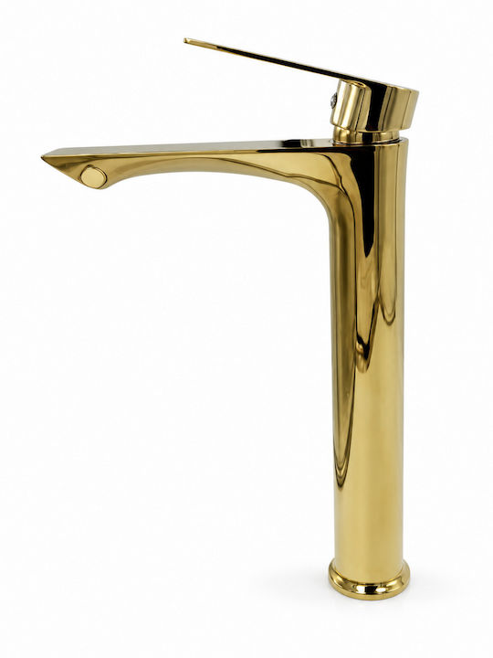 Mixing Sink Faucet Tall Gold