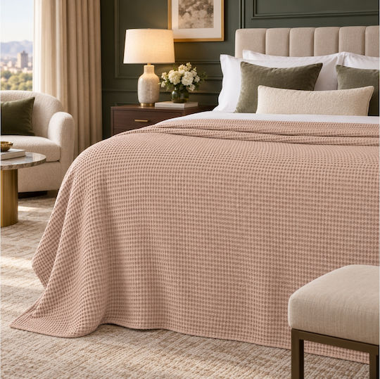 Nicefeelings Piqué Decke Übergröße 230x265cm Beige