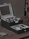Songmics Wooden Jewellery Box with Drawer Black 18.5x22x13.5cm