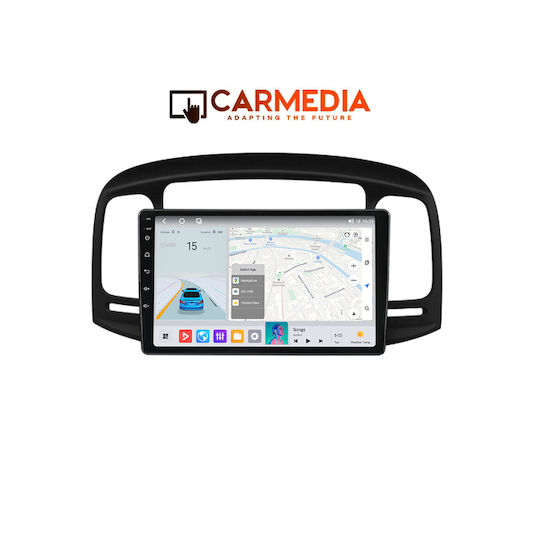 Carmedia Auto-Audiosystem für Hyundai Accent 2005-2012 mit Touchscreen 9" Bluetooth USB WiFi GPS Apple CarPlay Android Auto