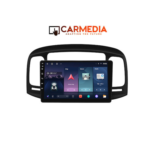 Carmedia Auto-Audiosystem für Hyundai Accent 2005-2012 mit Touchscreen 9" Bluetooth USB Eingebautes Wi-Fi GPS Apple CarPlay Android Auto