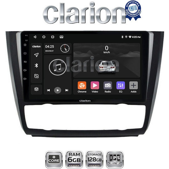 Clarion Автомобилна Аудио Система за BMW Серия 1 / E81 / E82 / E87 2004>2011 (Bluetooth/USB/Вграден Wi-Fi /GPS/Apple CarPlay/Android Auto)