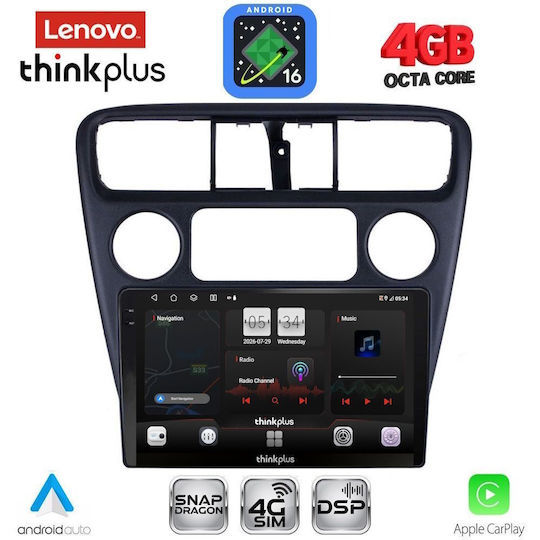Lenovo Автомобилна Аудио Система За Honda Accord 1998-2004 Bluetooth USB Вграден Wi-Fi GPS Apple CarPlay Android Auto С Touch Screen 9"