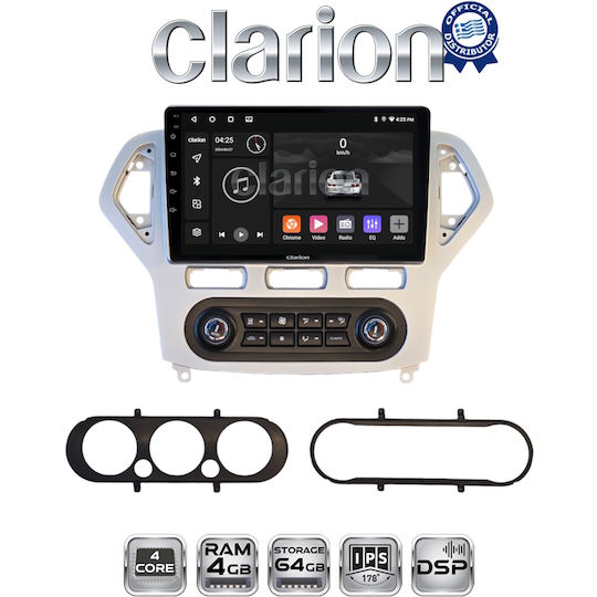 Clarion Автомобилна Аудио Система За Ford Mondeo 2007 > 2010 Bluetooth USB Вграден Wi-Fi GPS Apple CarPlay Android Auto