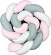 Baby Star Asterakia Crib Bumper Braided Inside Pink-Grey 47x47cm D047.P-G-L.A.XL