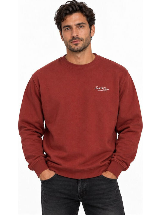 Jack & Jones Hanorac cu Guler Rotund Roșu