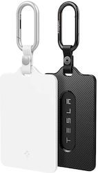 Spigen 2 Pack Card Holder Acp11405 Тесла Key Универсален 2x Carabiner 4x Защитно Фолио Бял Черен Acp11405;to243
