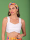 Women's Crop Cotton Top White