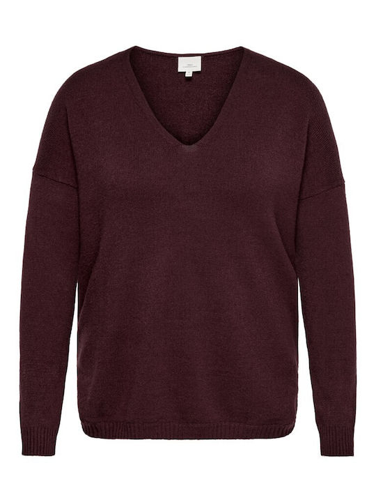 Only Carmakoma Damen Langärmeliges Pullover mit...