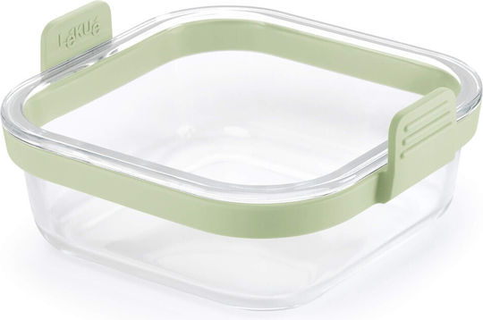 Lekue Hot Air Oven Mold 1010159 18,5x17,5x9,5 Cm Glass Non Slip Handles 20/+220°C Easy Cleaning Green