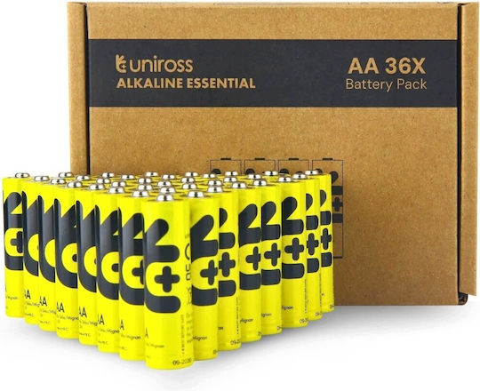 Uniross Αλκαλικές Μπαταρίες AA 1.5V 36τμχ