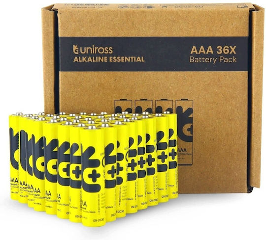 Uniross Αλκαλικές Μπαταρίες AAA 1.5V 36τμχ