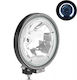 23cm Round Halogen Fog Light Directed Beam + Led Angel Eye Function White 12/24v