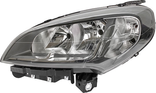 Headlight Left Fiat Doblo 2015+ Electric Adjustment Black Frame 505313