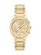 Armani Exchange Дамски Часовник 36mm Хронограф Кварцов с Златна Стоманена Браслет