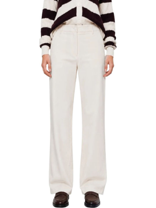 Women's Fabric Trousers Beige