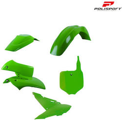Комплект Пластмаси Mx Polisport Kawasaki Kx65 2000-21 Oem Цвят 20