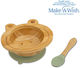 Nava Bamboo Feeding Set with Anti-Slip Base 3 Pieces