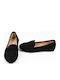Suede Damen Mokassins in Schwarz Farbe