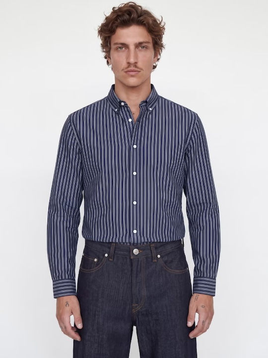 Jack & Jones Дълъг ръкав Риза в Тясна Кройка Синя