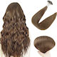Remy Hair Удължение Кератин с Натурална Коса Реми в Тъмно Кестеняв Цвят 6 65см