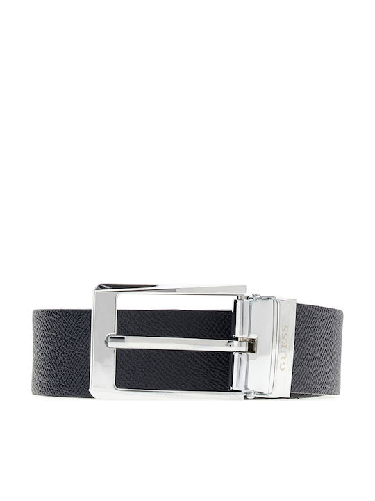 Guess Herren Gürtel Leder Blau